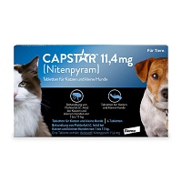 CAPSTAR 11,4 mg Tabletten f.Katzen/kleine Hunde - 6Stk - Zecken, Flöhe & Co.