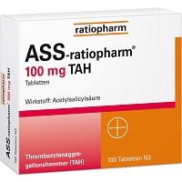 ASS-ratiopharm 100 mg TAH Tabletten - 100Stk - Blutverdünnung