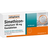 SIMETHICON-ratiopharm 85 mg Kautabletten - 20Stk - Blähungen & Krämpfe