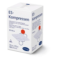 ES-KOMPRESSEN unsteril 7,5x7,5 cm 8fach - 100Stk - Wundversorgung