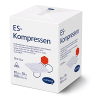 ES-KOMPRESSEN unsteril 10x10 cm 8fach - 100Stk - Wundversorgung