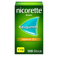 NICORETTE Kaugummi 4 mg freshfruit - 105Stk - Raucherentwöhnung