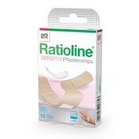 RATIOLINE sensitive Pflasterstrips in 2 Größen - 10Stk - Pflasterstrips