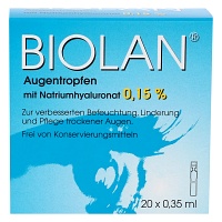 BIOLAN Augentropfen Einzeldosispipetten - 20X0.35ml - Trockene Augen