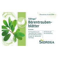 SIDROGA Bärentraubenblättertee Filterbeutel - 20X2.0g - Stärkung & Steigerung der Blasen-& Nierenfunktion