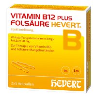 VITAMIN B12 PLUS Folsäure Hevert a 2 ml Ampullen - 2X5Stk - Vitamin B