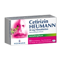 CETIRIZIN Heumann 10 mg Filmtabletten - 50Stk - ALLERGIERATGEBER
