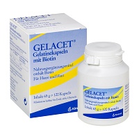 GELACET Gelatinekapseln mit Biotin - 120Stk - Für Haut, Haare & Knochen