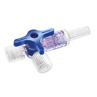 DISCOFIX Dreiwegehahn blau Luer Lock - 1Stk