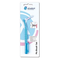 MIRADENT Interd.Pic-Brush Set 1Halt+1Bü.tran.blau - 1Stk - Interdentalreinigung