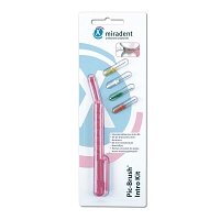 MIRADENT Interd.Pic-Brush Intro Kit 1H+4B.tra.pink - 1Stk - Interdentalreinigung