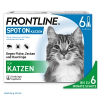 FRONTLINE Spot on K Lösung f.Katzen - 6Stk - Tiergesundheit
