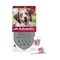 ADVANTIX Spot-on Lsg.z.Auftr.a.d.H.f.Hund 10-25 kg - 4Stk - Zecken, Flöhe & Co.