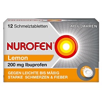 NUROFEN 200 mg Schmelztabletten Lemon - 12Stk - Schmerzen
