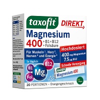 TAXOFIT Magnesium 400+B1+B6+B12+Folsäure 800 Gran. - 20Stk - Mineral- & Vitalstoffe