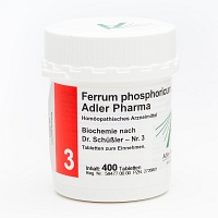 BIOCHEMIE Adler 3 Ferrum phosphoricum D 12 Tabl. - 400Stk