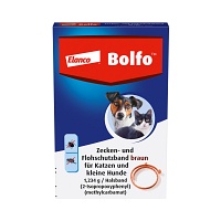 BOLFO Flohschutzband braun f.kleine Hunde/Katzen - 1Stk - Zecken, Flöhe & Co.