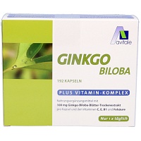 GINKGO 100 mg Kapseln+B1+C+E - 192Stk - Nahrungsergänzung