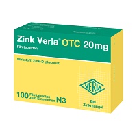 ZINK VERLA OTC 20 mg Filmtabletten - 100Stk - Selen & Zink