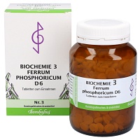 BIOCHEMIE 3 Ferrum phosphoricum D 6 Tabletten - 500Stk - Schüßler Salze Bombastus