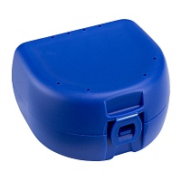 PROTHESEN ZAHNSPANGENBOX universal dunkelblau - 1Stk
