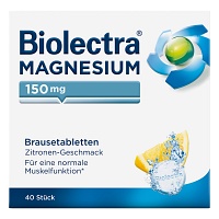 BIOLECTRA Magnesium 150 mg Zitrone Brausetabletten - 40Stk - Magnesium