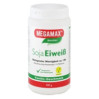 MEGAMAX Soja Eiweiß Vanille Pulver - 400g - Vegan