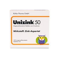UNIZINK 50 magensaftresistente Tabletten - 100Stk - Unizink 50 Tabletten 100 Stück zur Stärkung des Immunsystems