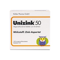 UNIZINK 50 magensaftresistente Tabletten - 100Stk - Allergisches Asthma - Unizink 50 Tabletten 100 Stück zur Stärkung des Immunsystems