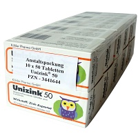 UNIZINK 50 magensaftresistente Tabletten - 10X50Stk - Allergisches Asthma