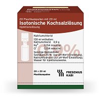 Isotonische Kochsalzlösung NaCl 0,9% Ampullen