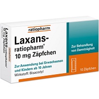 LAXANS-ratiopharm 10 mg Zäpfchen - 10Stk - Abführmittel