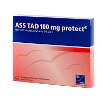 ASS TAD 100 mg protect magensaftres.Filmtabletten - 50Stk - Blutverdünnung