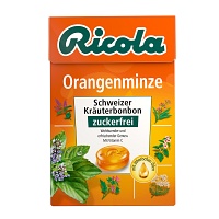 RICOLA o.Z.Box Orangenminze Bonbons - 50g - Bonbons zuckerfrei