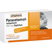 PARACETAMOL-ratiopharm 250 mg Zäpfchen - 10Stk - Grippe & Fieber