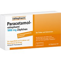PARACETAMOL-ratiopharm 1.000 mg Zäpfchen - 10Stk - Grippe & Fieber