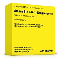 VITAMIN B12 AAA 1000 µg Ampullen Injektionslsg. - 10X1ml