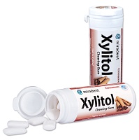 MIRADENT Xylitol Chewing Gum Zimt - 30Stk - Zahnpflegebonbon/-kaugummi/-lutschtabletten