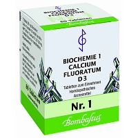 BIOCHEMIE 1 Calcium fluoratum D 3 Tabletten - 80Stk - Schüßler Salze Bombastus