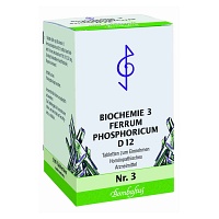 BIOCHEMIE 3 Ferrum phosphoricum D 12 Tabletten - 500Stk - Schüßler Salze Bombastus