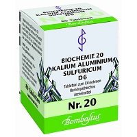 BIOCHEMIE 20 Kalium aluminium sulfuricum D 6 Tabl. - 80Stk - Schüßler Salze Bombastus
