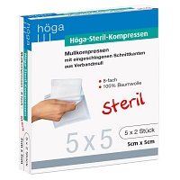 HÖGA-KOMPRESSEN 5x5 cm steril 8fach - 5X2Stk