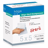 HÖGA-KOMPRESSEN 5x5 cm steril 8fach - 25X2Stk
