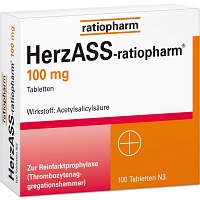 HERZASS-ratiopharm 100 mg Tabletten - 100Stk - Blutverdünnung