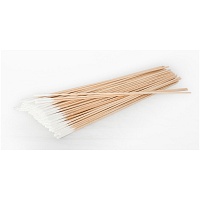 WATTESTÄBCHEN Holz 30 cm m.Wattebausch - 100Stk