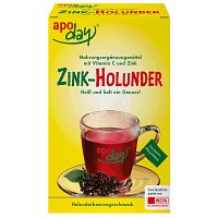 APODAY Holunder Vitamin C+Zink zuckerfrei Pulver - 10X10g - Vitamindrinks
