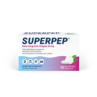 SUPERPEP Reise Kaugummi Dragees 20 mg - 10Stk - Sommer-Spezial