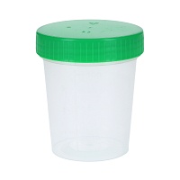 URINBECHER 100 ml sterilisierbar mit Deckel grün - 1Stk