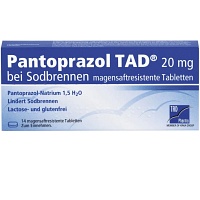 PANTOPRAZOL TAD 20 mg b.Sodbrenn. magensaftr.Tabl. - 14Stk - Entgiften-Entschlacken-Entsäuern