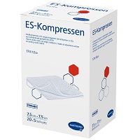 ES-KOMPRESSEN steril 7,5x7,5 cm 12fach Großpackung - 20X5Stk